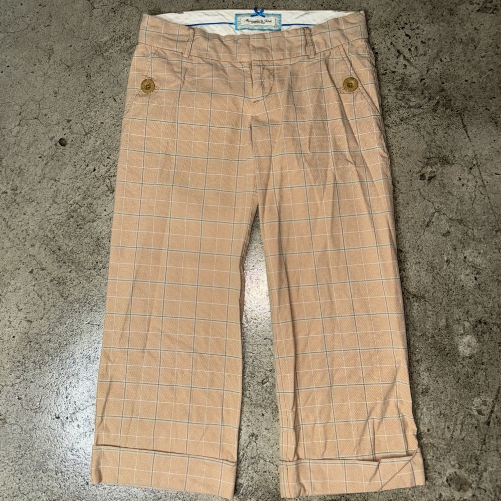 Vintage 90s Abercrombie plaid twee capris size 00